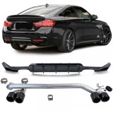 Difuzor spate lucios + teava de esapament aspect sport potrivit pentru BMW F32 F33 F36 425 428 430 Performance AutoTuning