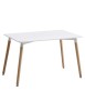Masa bucatarie si living AB673, blat MDF, picioare lemn, 4 persoane, alb