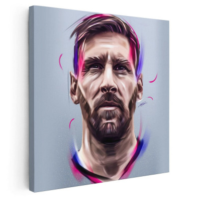 Tablou Lionel Messi fotbalist Tablou canvas pe panza CU RAMA 40x40 cm foto