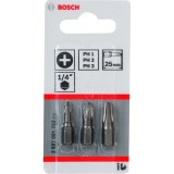 Bosch 2607001752 - Set capete de insurubare profil PH1 PH2 PH3 3 bucati
