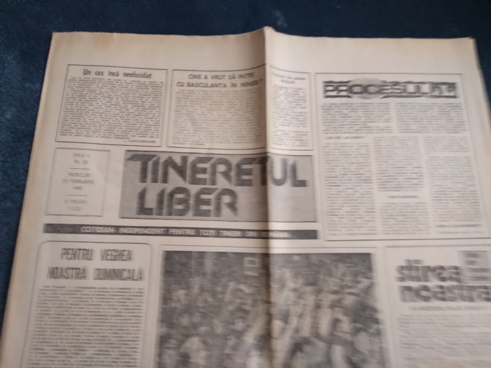 ZIARUL TINERETUL LIBER NR 52 21 FEBRUARIE 1990