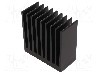 Radiator extrudat, aluminiu, 37.5mm x 80mm, neagra, FISCHER ELEKTRONIK - SK 655 37,5 SA