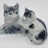 Pisica cu pisoi - Bibelou portelan german vechi, vintage