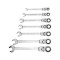 EXTOL PREMIUM set de chei combinate cu clichet ?i articula?ie, 7 buc; 8-10-12-13-14-17-19mm CrV, 72 din?i, rota?ie unidirec?ionala