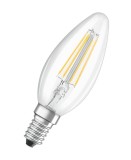 Bec LED filament Osram E14 4W 2700K, lumina calda, Value Classic B