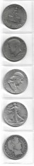 SUA - HALF DOLLAR 1912-1976 - Set 5 Monede dupa tip