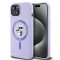 Husa MagSafe pentru Apple iPhone 15, Karl Lagerfeld, Silicone Ring Karl &amp; Choupette, Mov