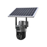 Camera de Supraveghere cu Panou Solar, 4G ,Senzor de Miscare, Lentile Duble, 8MP