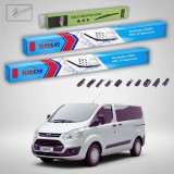 Cumpara ieftin Ștergătoare Ford Tourneo Custom Gen I V362 Van 2012-prezent | Set Față și Spate Flat Premium &ndash; TeamCar&reg;