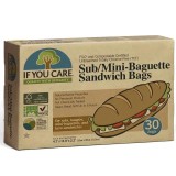 Cumpara ieftin Pungi de Hartie Nealbita pentru Mini Baghete si Sandwich Fara Clor 30 bucati If You Care