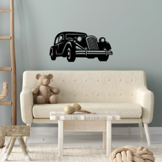 Decoratiune de perete, Antique Car, Metal, 70 x 33 cm, Negru