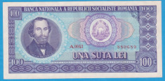 (4) BANCNOTA ROMANIA - 100 LEI 1966, PORTRET NICOLAE BALCESCU. STARE FOARTE BUNA foto