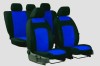 Set Huse Scaune Auto Universale Textil Negru/Albastru Compatibil Airbag