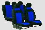 Set Huse Scaune Auto Universale Textil Negru/Albastru Compatibil Airbag