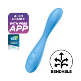 Vibrator G-Spot Flex 4+, Albastru, 19 cm