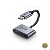 Adaptor Audio USB-C - 3.5mm / USB-C UGREEN CM193 Gri