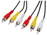 Cablu RCA x3 2m Nichelat