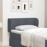 vidaXL Ureche pentru Tăblie Gri Scurt 40 x 23 x 6 cm Catifea 346551