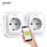 Set 2 prize inteligente WiFi Gosund SP112, 16A, 2X USB,Tuya, Monitorizare consum energie, Generic