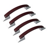 Cumpara ieftin Set 4 Manere din plastic, 2103-08, lungime 134 mm, distanta gauri 96 mm, mahon