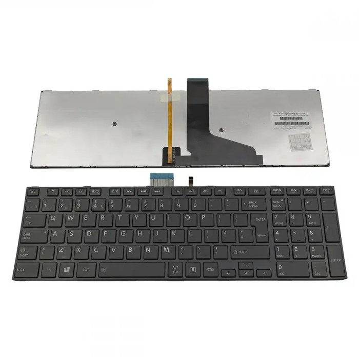 Tastatura Laptop, Toshiba, Satellite C70-A, C70D-A, C70-B, C70D-B, iluminata, neagra, layout UK