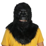 Masca gorila cu gura mobila, ideala pentru petreceri carnaval, accesoriu de Halloween, baluri, cadouri, recuzita pentru fotografie, moda, negru