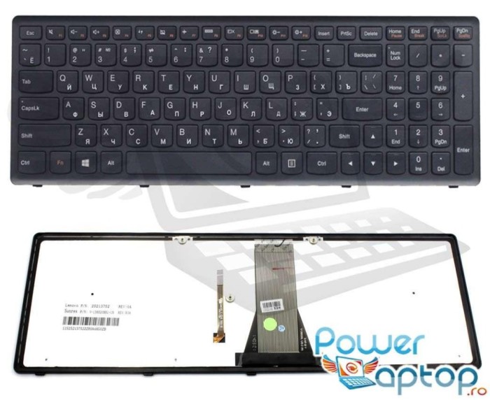 Tastatura Lenovo S510P iluminata backlit, T6E1 RU iluminata backlit, T6E1 US iluminata backlit, V 136520PS1 US
