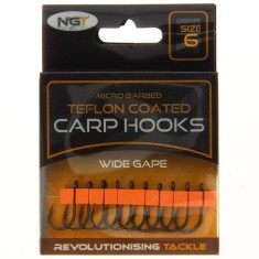 Carlige Teflon Wide Gape nr.6 - NGT