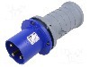 Conector alimentare AC, IEC 60309, IP44, 63A, 250V AC, 3 pini, AMPHENOL - 2CMA166742R1000