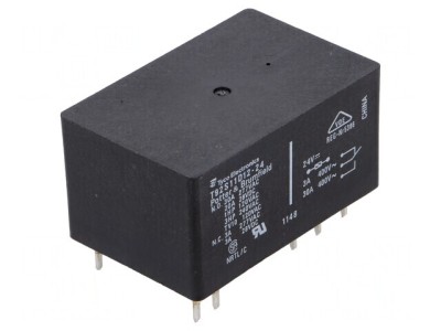 Releu Electromagnetic DPDT 24VDC 30A T92 PCB foto