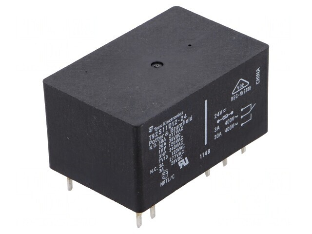 Releu Electromagnetic DPDT 24VDC 30A T92 PCB