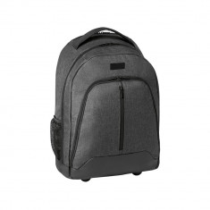 Rucsac troler pentru laptop, 21MAR1026, 15.6 inch, Everestus, 340x430x170 mm, Poliester, Gri, saculet si eticheta bagaj incluse foto