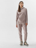 Pantaloni jogger din fleece pentru femei - bej, 4F Sportswear
