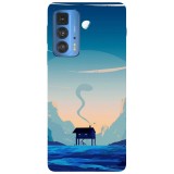 Husa compatibila cu Motorola G100 model Blue nature, Silicon, TPU, Viceversa, Transparent, Carcasa