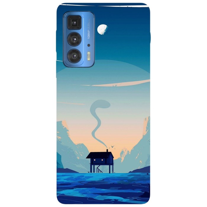 Husa compatibila cu Motorola Edge 20 Lite model Blue nature, Silicon, TPU, Viceversa