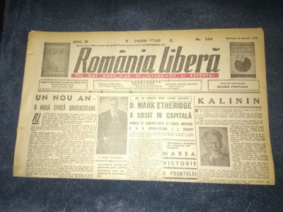 ZIARUL ROMANIA LIBERA 21 NOIEMBRIE 1945 foto