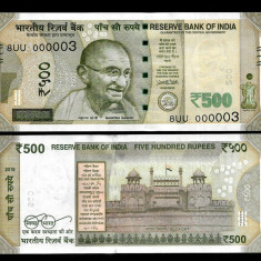 INDIA █ bancnota █ 500 Rupees █ 2018 █ P-114k █ A █ UNC █ necirculata