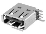 Soclu USB A PCB THT 90&deg; Aurit