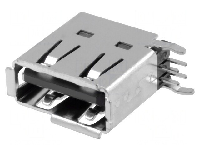 Soclu USB A PCB THT 90&deg; Aurit