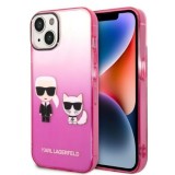 Husa iPhone 15 Plus / iPhone 14 Plus - Karl Lagerfeld Hardcase (KLHCP14MTGKCP) - Gradient Ikonik Karl&amp;Choupette