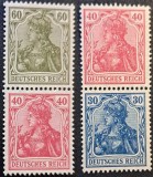 Germania (Deutsches Reich 1905-1920) - Filatelie / Lot de 2 Perechi Verticale "Germania" (30Pf, 40Pf, 60Pf, MINT / Neștampilate) CLK1