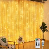 Cortina de lumini cu 300 LED-uri Hoteril, alb cald, 3 x 3 m