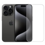 Folie de Protectie pentru Apple iPhone 15 Pro, TEO, Sticla Securizata 3D, High Definition pentru Ecran complet, Anti Zgirieturi, Anti bule, Transparen