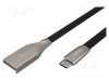 Cablu USB 2.0 NATEC USB A - USB C, 1m, negru, Quick Charge 3.0