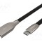 Cablu USB 2.0 NATEC USB A - USB C, 1m, negru, Quick Charge 3.0