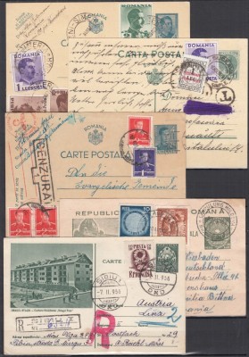 ROMANIA LOT 5 CARTI POSTALE CIRCULATE CERNAUTI CAMPULUNG MOLDOVA GERMANIA AUSTRIA CENZURAT foto