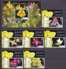 Jersey 2008 flori orhidee MI 1350-1355 + bl. 68 MNH, Nestampilat