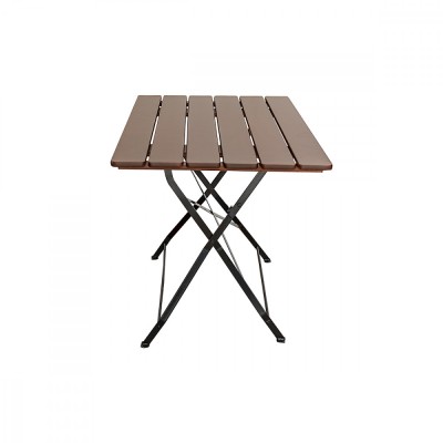 Masa BISTRO CLASIC din lemn masiv de salcam pentru gradina sau terasa 700x1200 mm culoare maro deschis foto