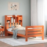 VidaXL Pat bibliotecă fără saltea maro ceruit 75x190 cm lemn masiv pin