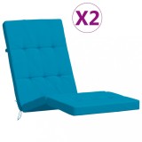 Cumpara ieftin Perne de scaun pentru terasa, 2 buc, bleu, tesatura Oxford